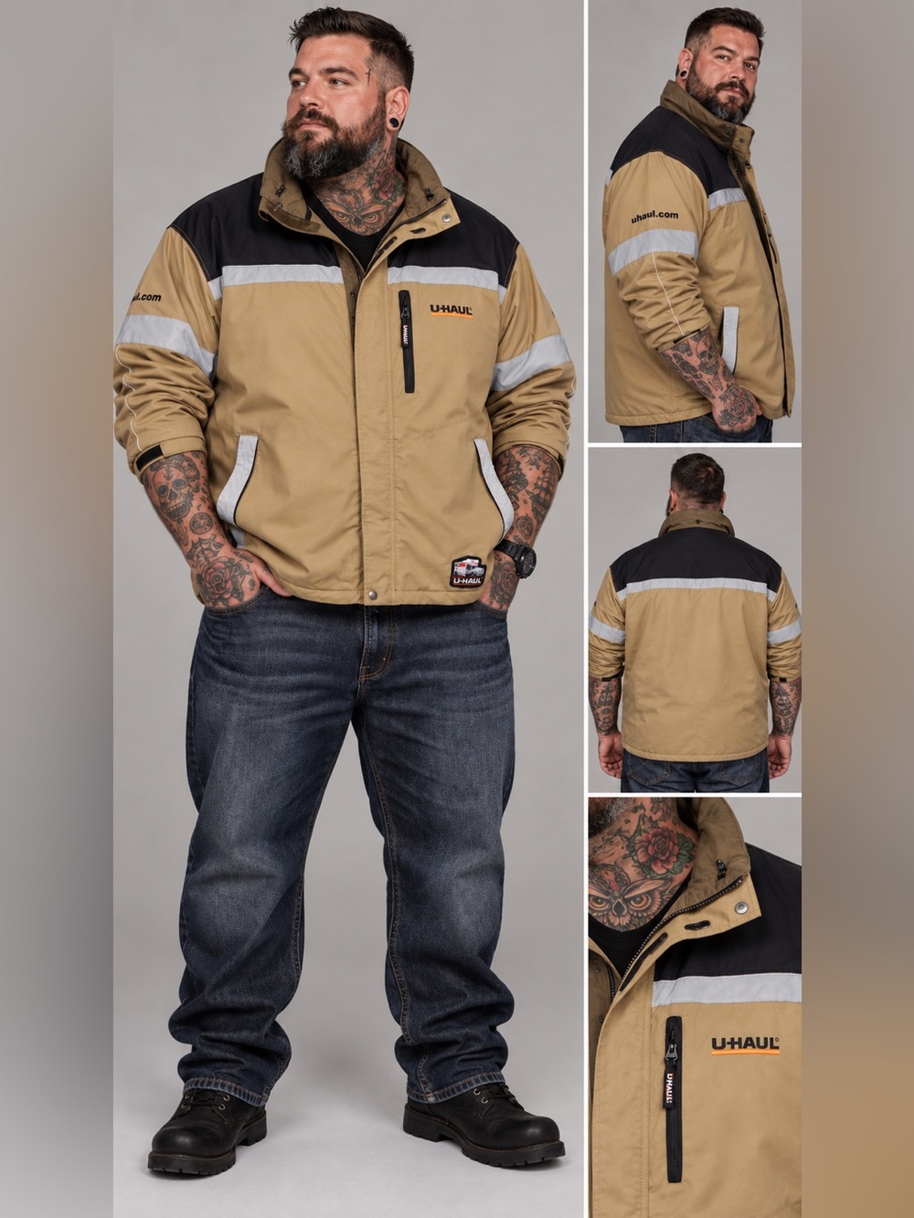 U-HAUL Insulated Winter Fleece Lined Coat